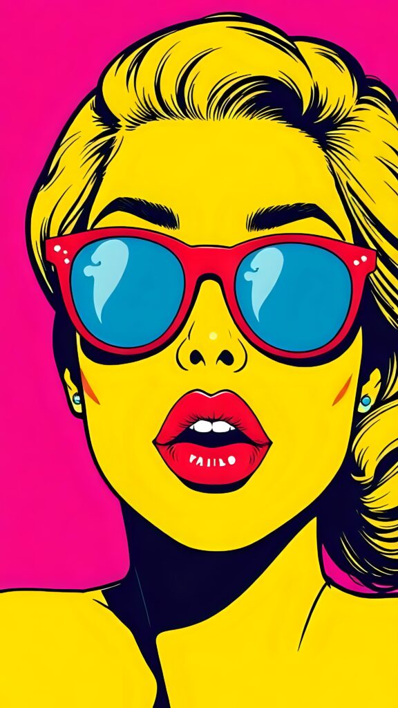 Vibrant Female Pop Art Wallpaper