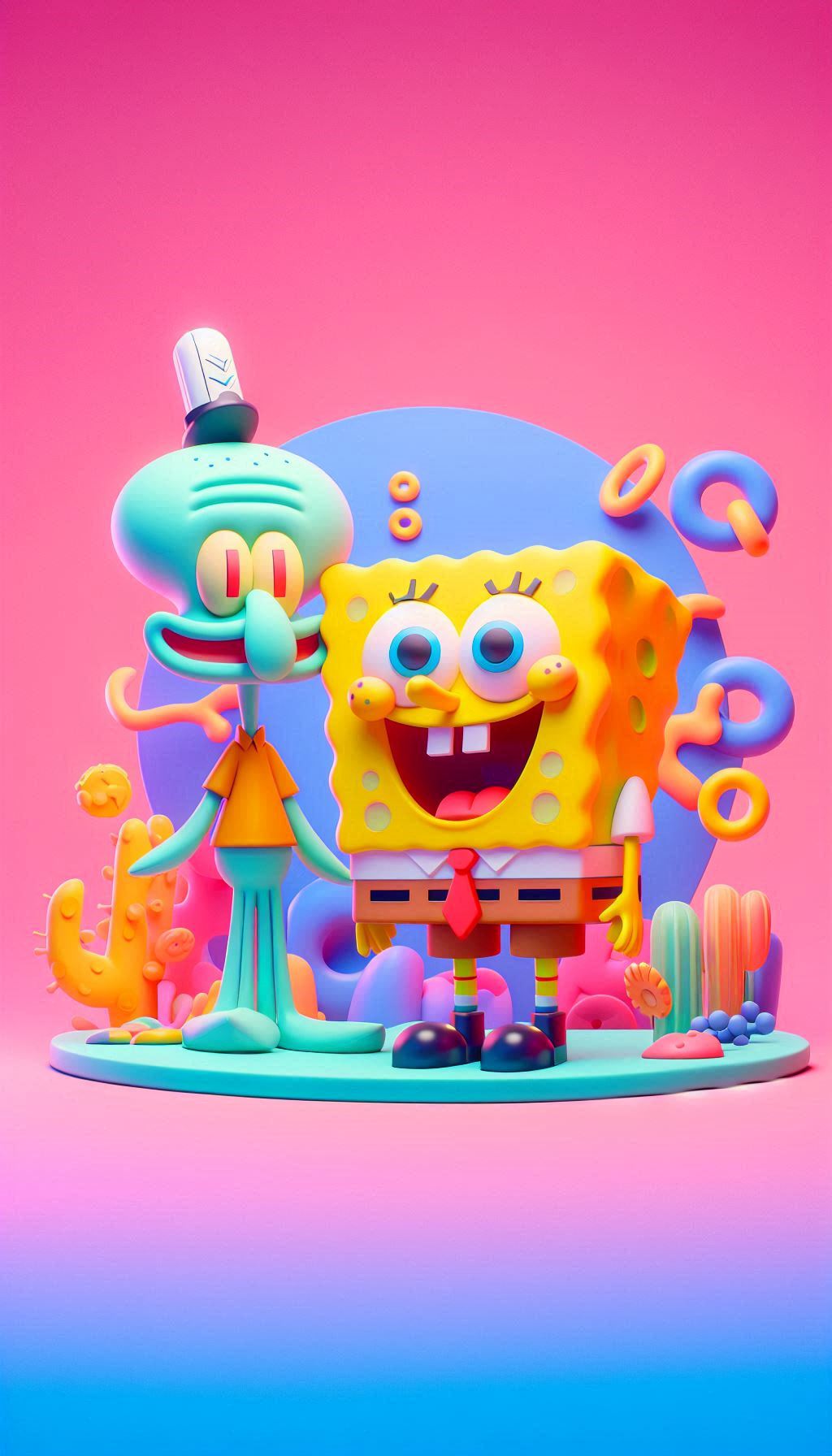 SpongeBob and Squidward Wallpaper