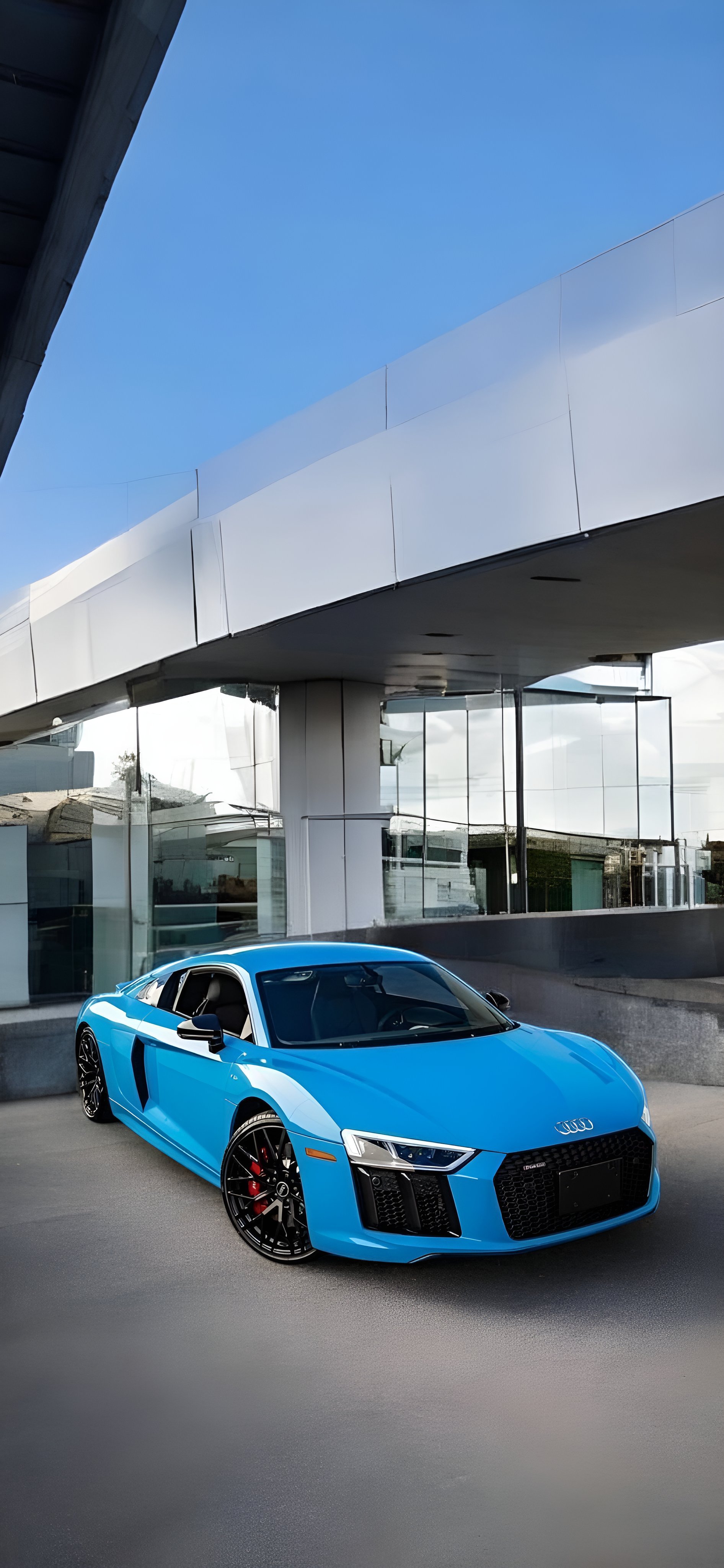 Sleek Blue Audi R8 wallpaper