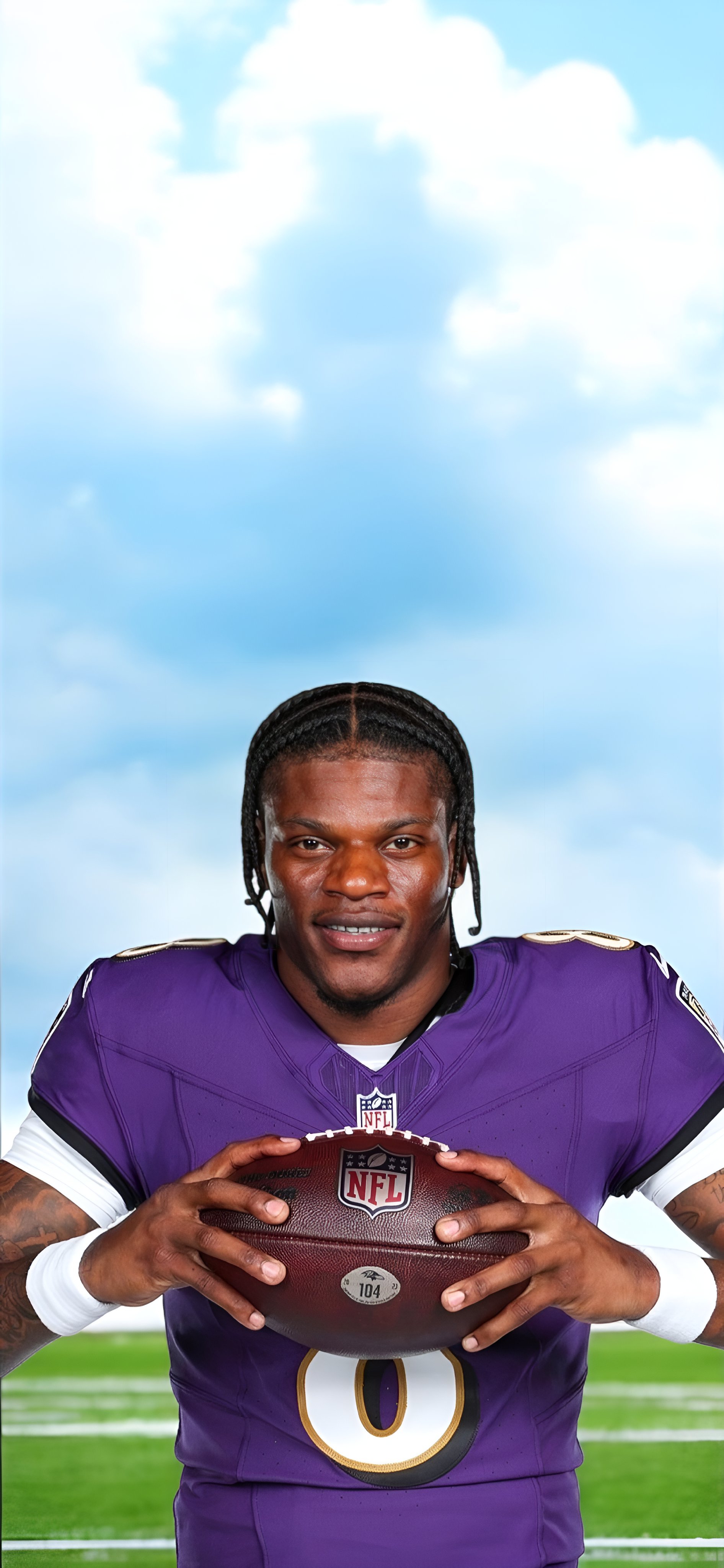 Vibrant Lamar Jackson wallpaper