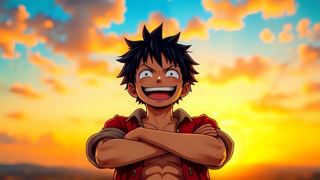 Monkey D. Luffy confident smile epic 4k