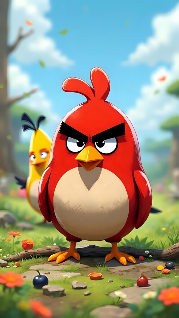 Red Angry birds wallpaper
