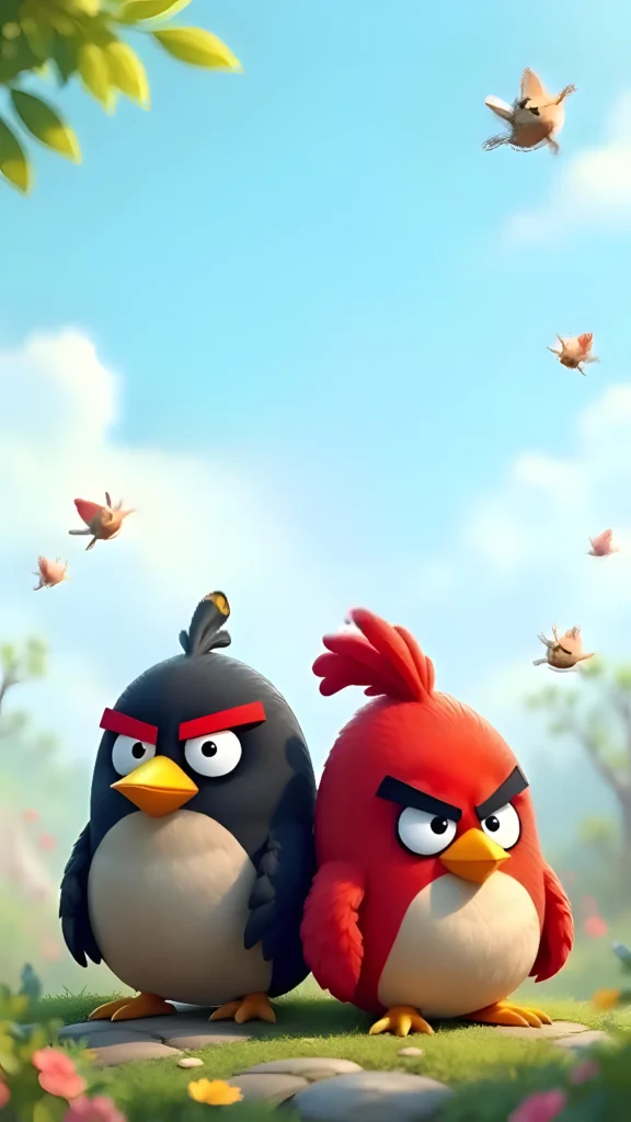 Red and Bomb Angry Birds Wallpaper