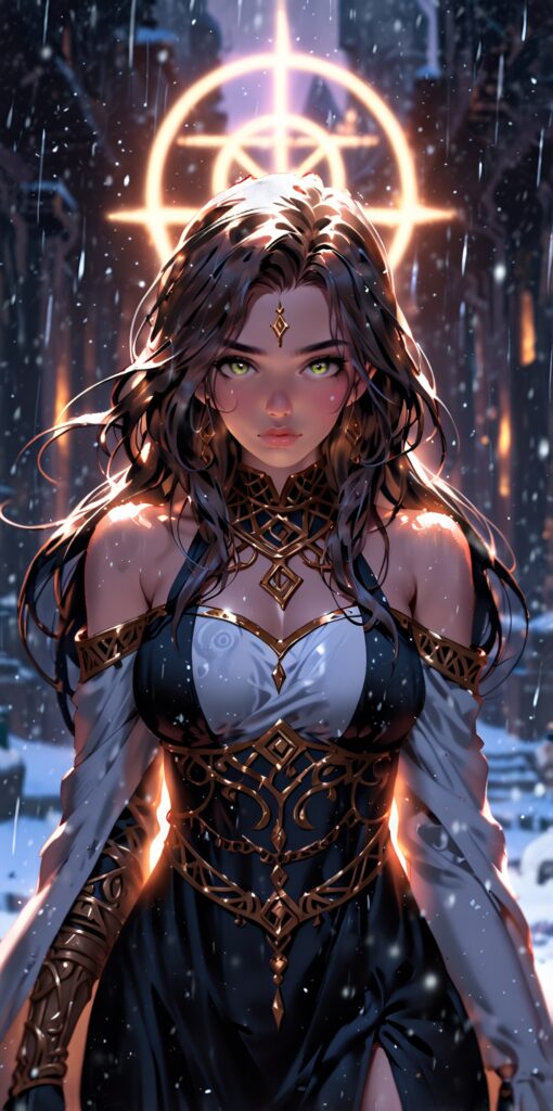 Ethereal Mage in Snow Wallpaper