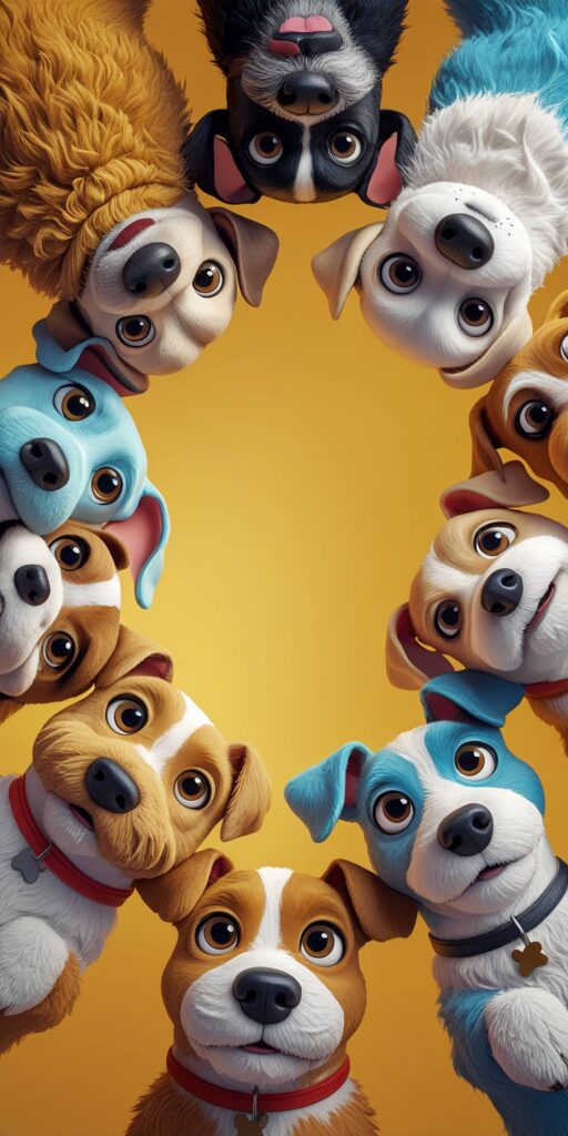 Cute Cartoon Dog Wallpaper