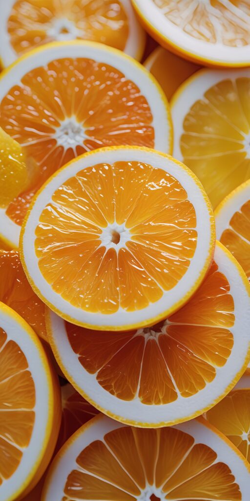 Fresh Orange Slices Wallpaper