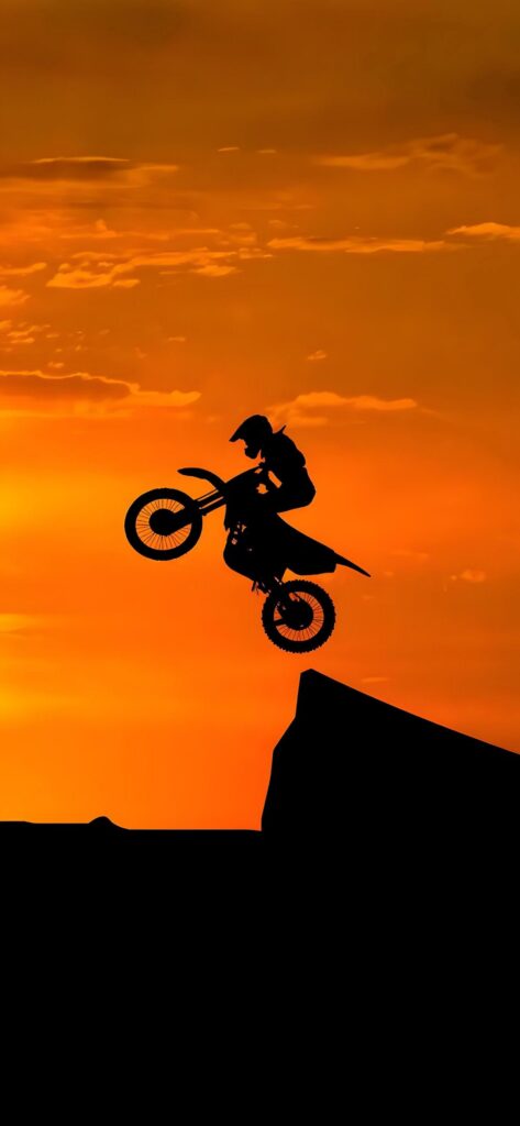 Motocross Jump Silhouette Wallpaper