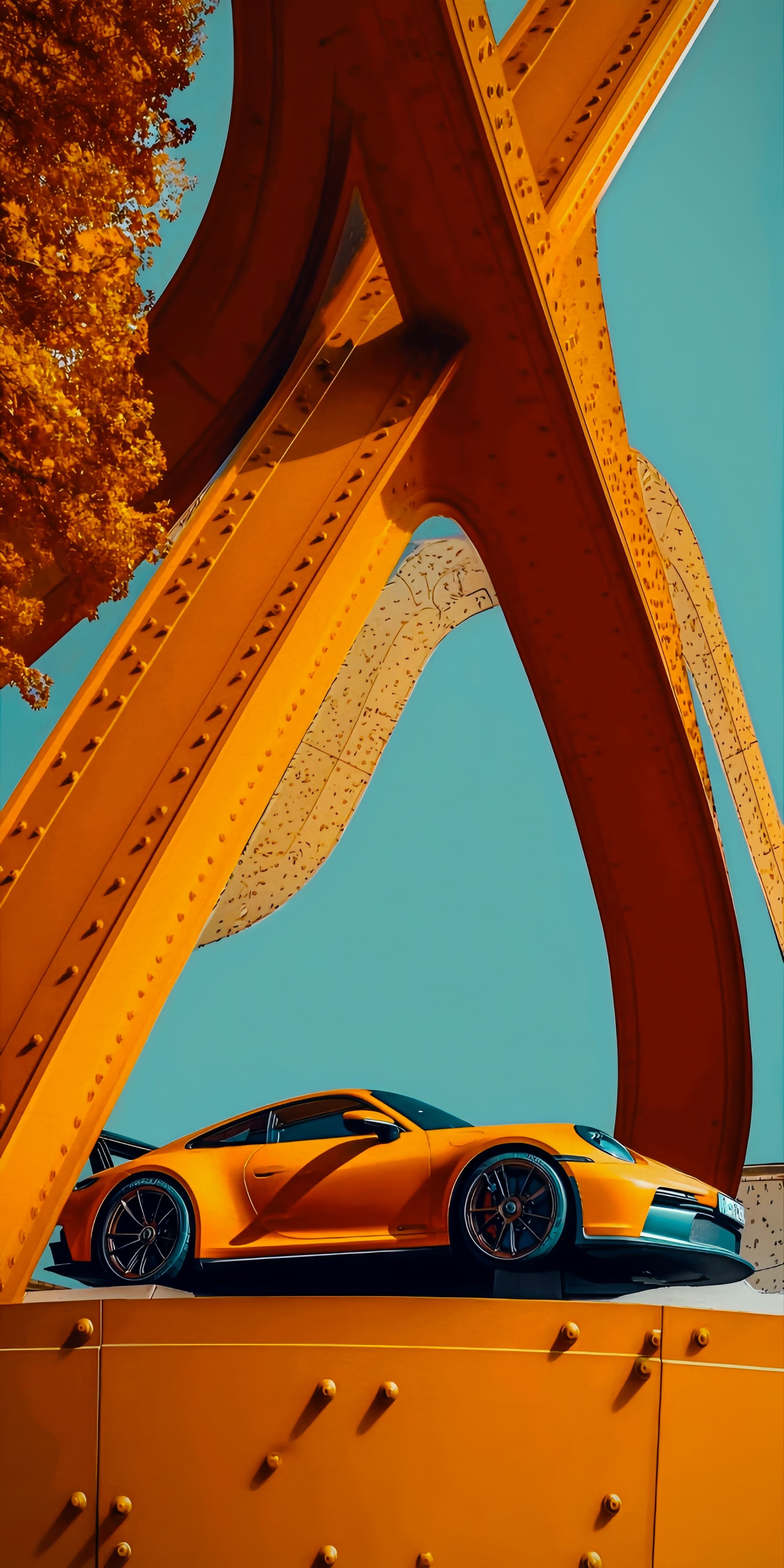 Porsche 911 GT3 Orange Wallpaper