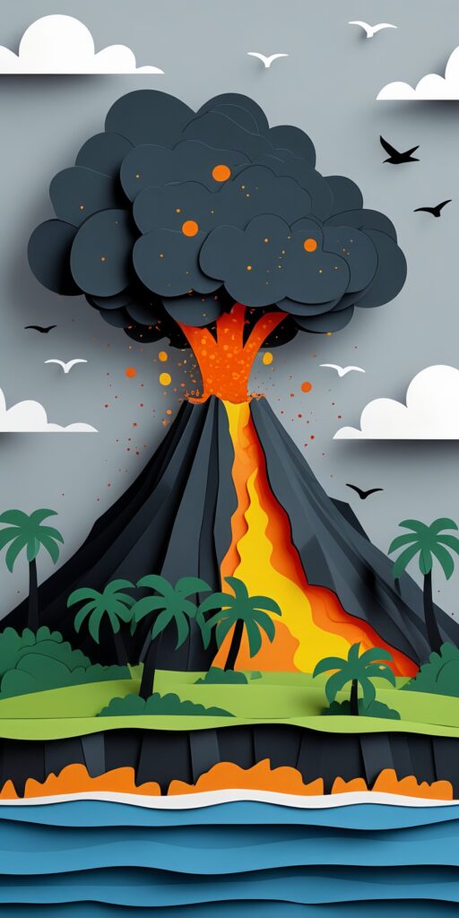 Tropical Volcano Wallpaper