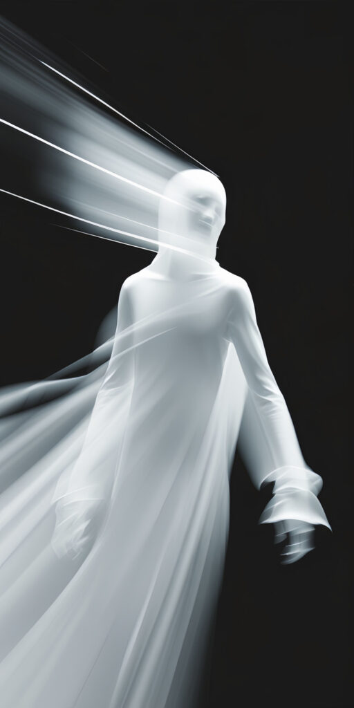 Abstract Figure Light Trails Wallpaper