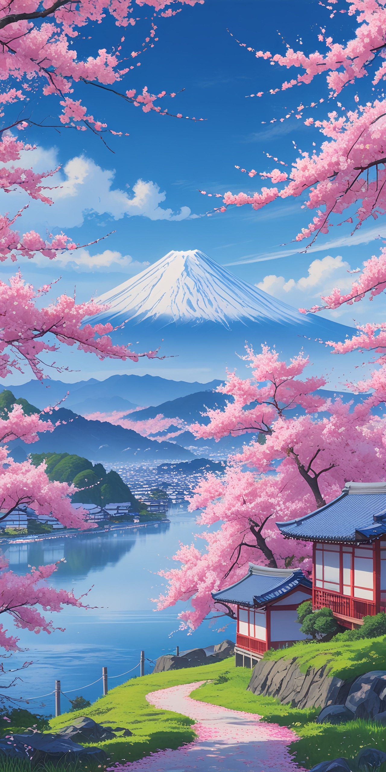 Mount Fuji Cherry Blossoms Wallpaper