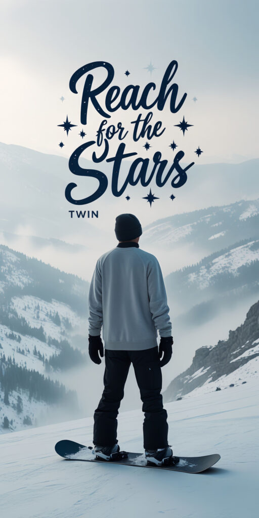 Reach for the Stars Snowboard Wallpaper