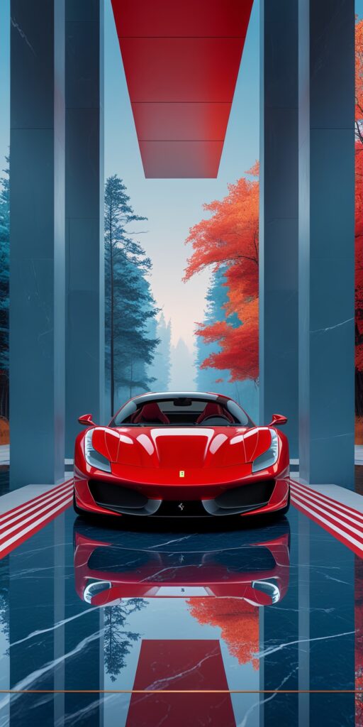 Red Ferrari F8 Wallpaper