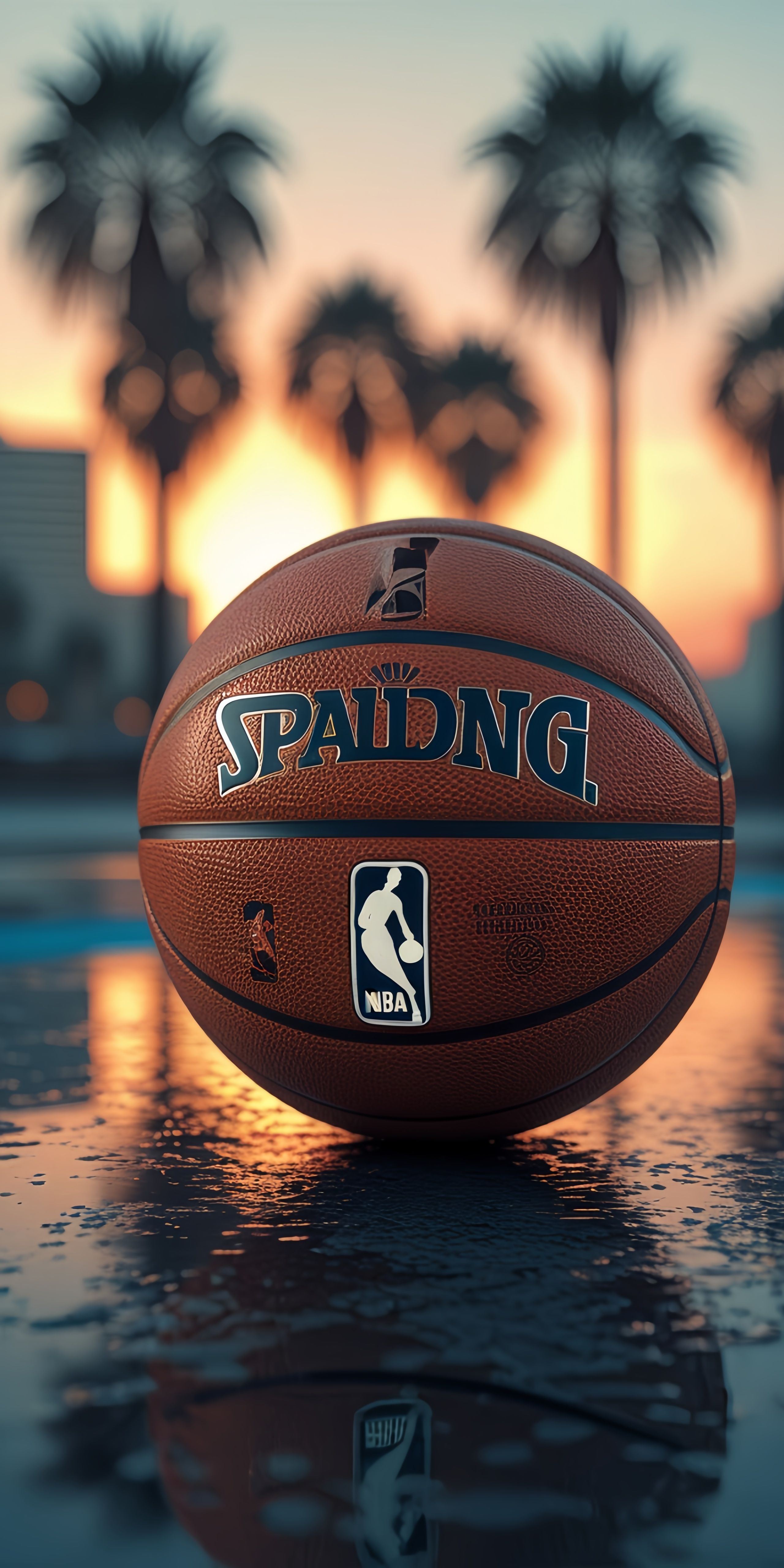 Spalding NBA Ball Sunset Wallpaper