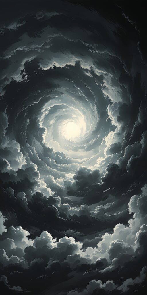 Swirling Cloud Vortex Wallpaper
