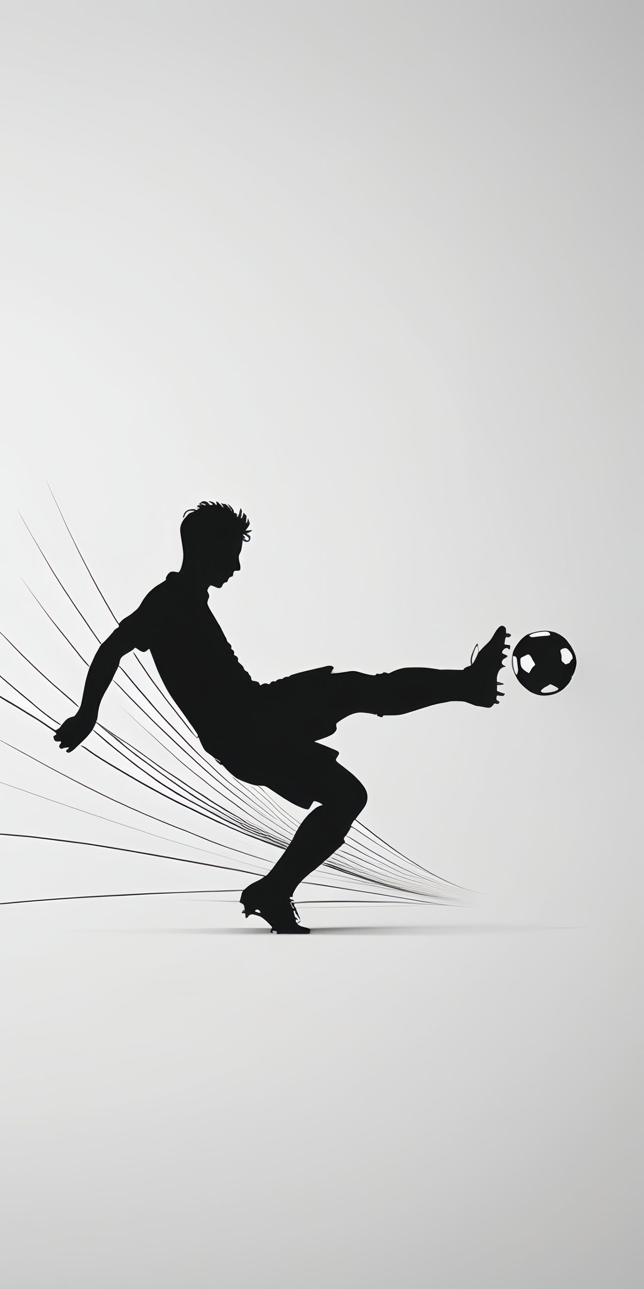 Dynamic Football Player Silhouette Wallpaper