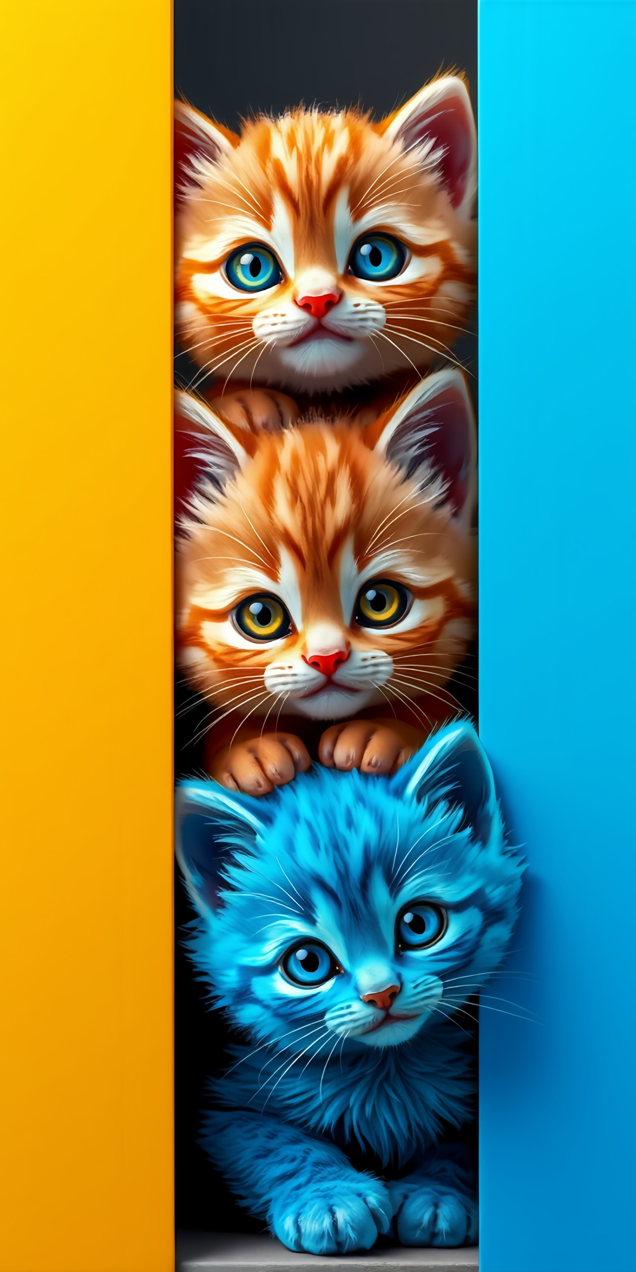 Adorable Trio of Kittens Wallpaper