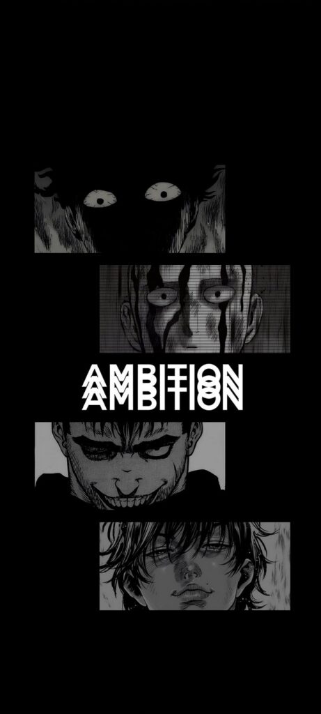Dark Manga Collage Motivational Wallpaper