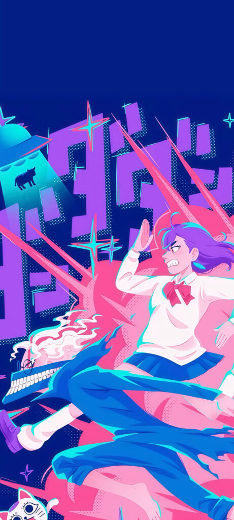 Epic Momo Ayase & Okarun Wallpaper