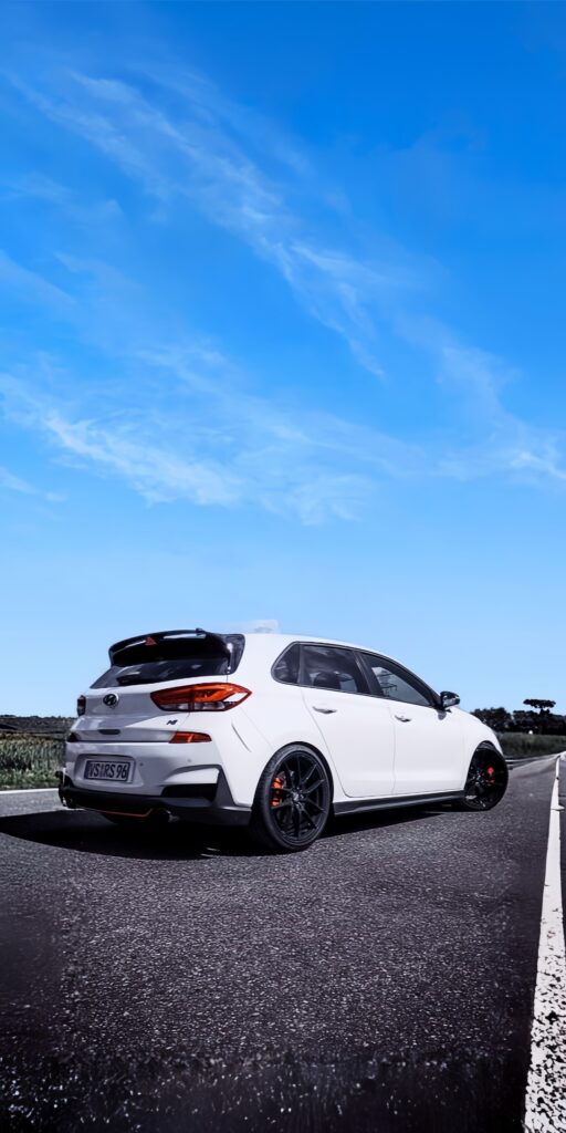 Epic Hyundai Elantra N Rear View Wallpaper