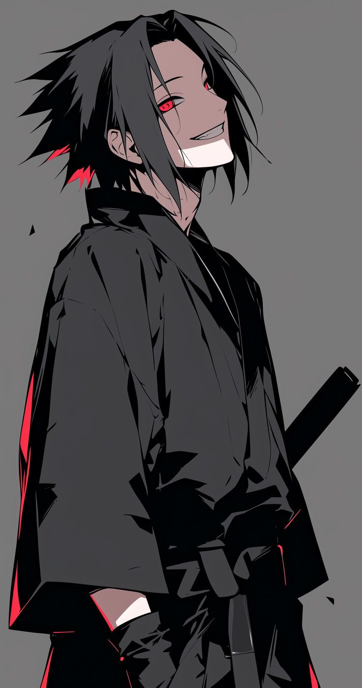 Epic Sasuke Smiling Dark wallpaper