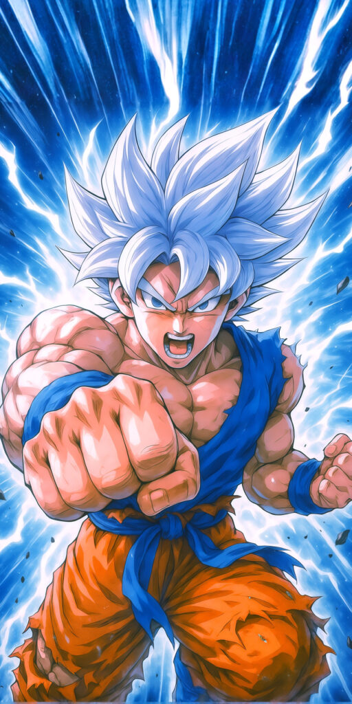Stunning Omnigod Goku Ultra Instinct Punch Anime Wallpaper