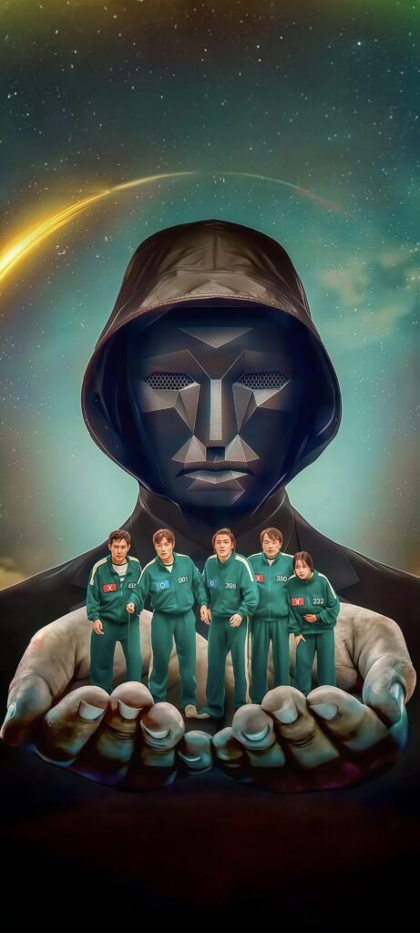 Squid Game Players and Front Man Wallpaper