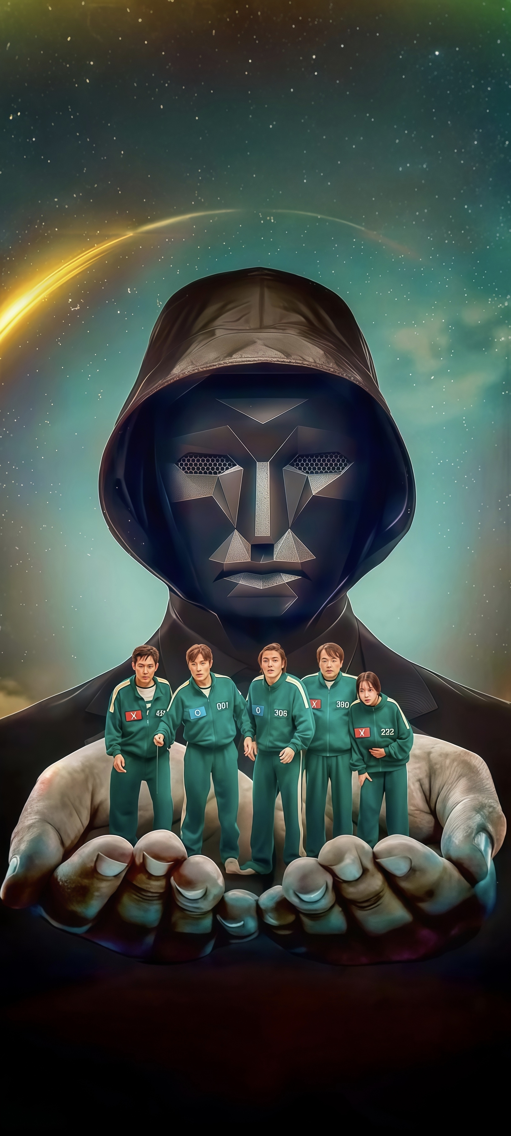 Squid Game Players and Front Man Wallpaper