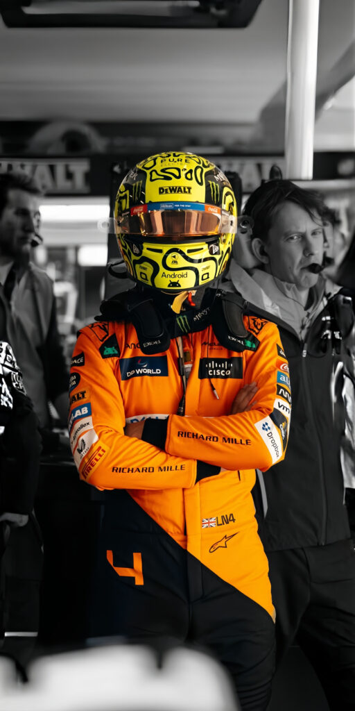 Stunning Lando Norris Racing Wallpaper