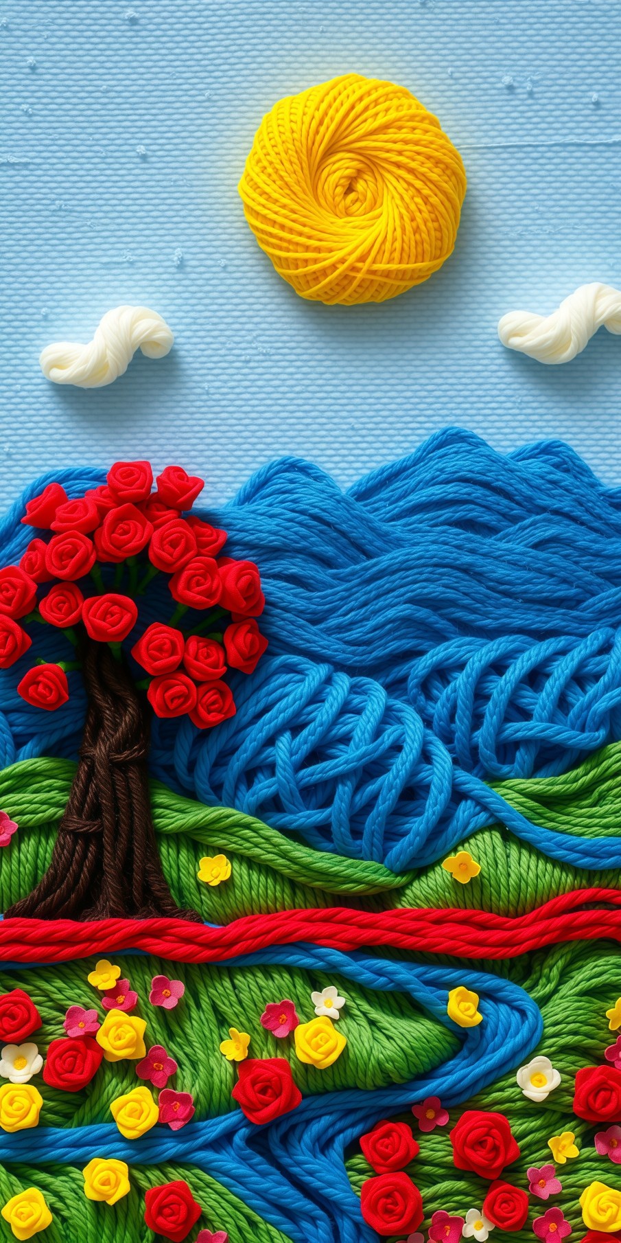 Yarn Art Landscape Wallpaper