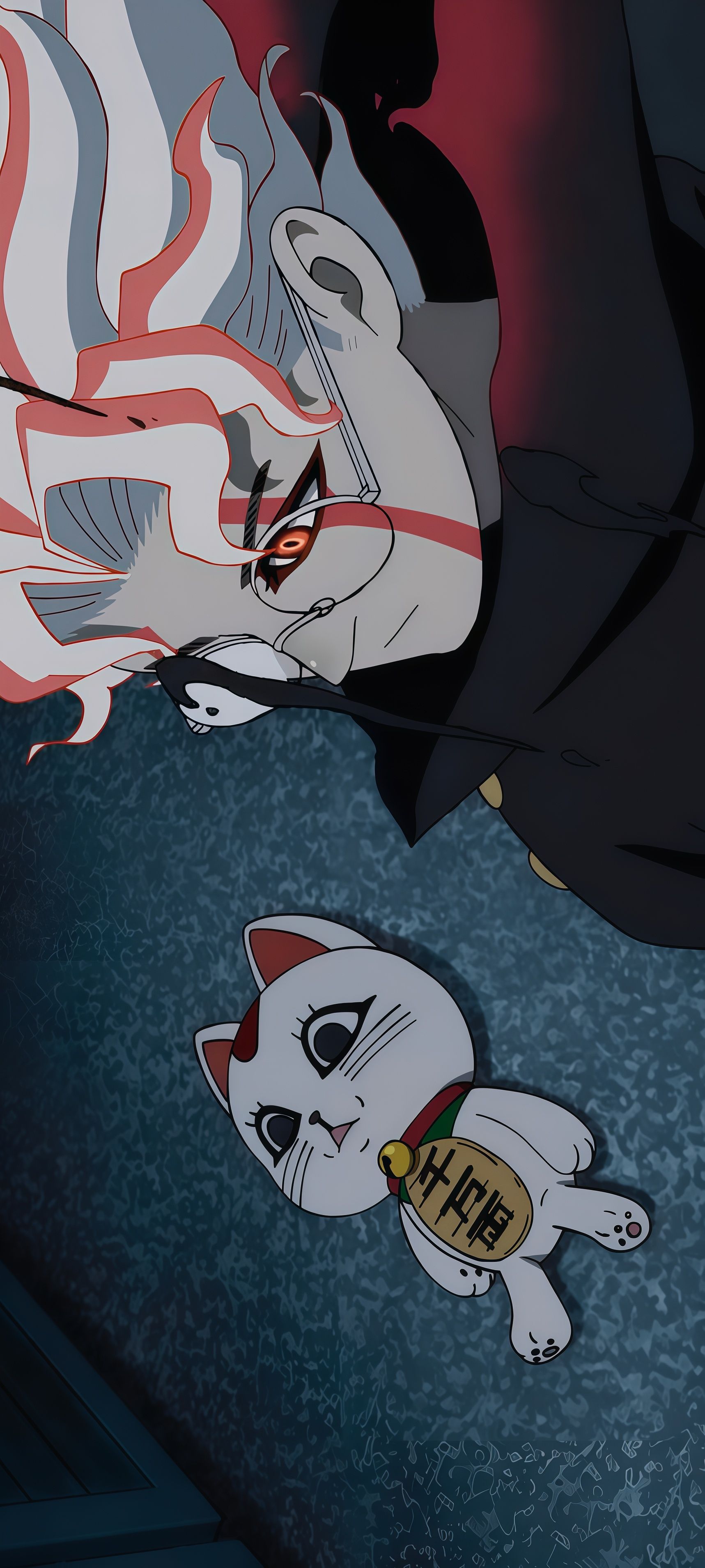 Dandadan Okarun with Maneki-neko Wallpaper