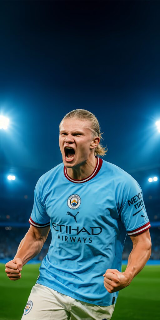 Epic Haaland: City Striker Wallpaper