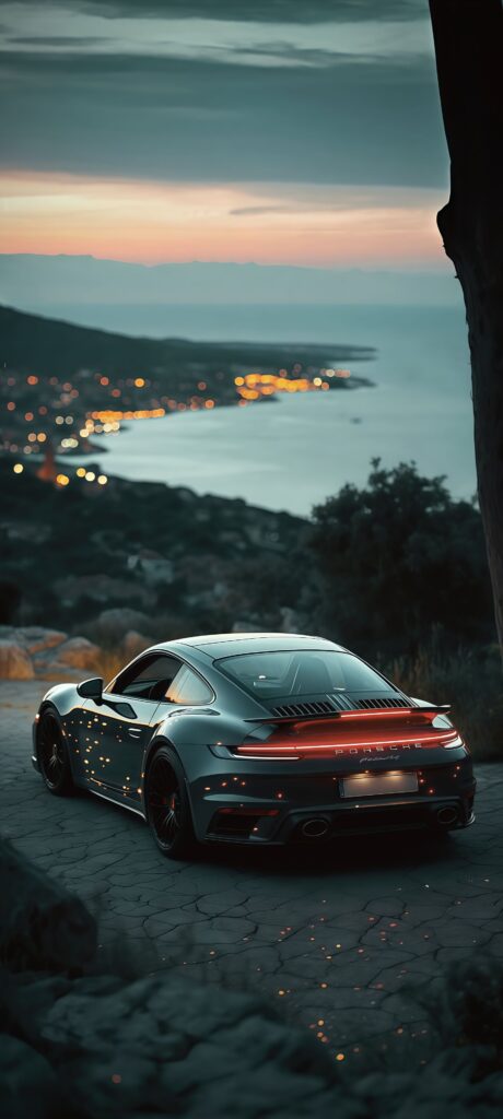 Porsche 911 Coastal City Wallpaper