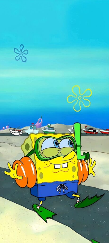 Spongebob Snorkeling Wallpaper