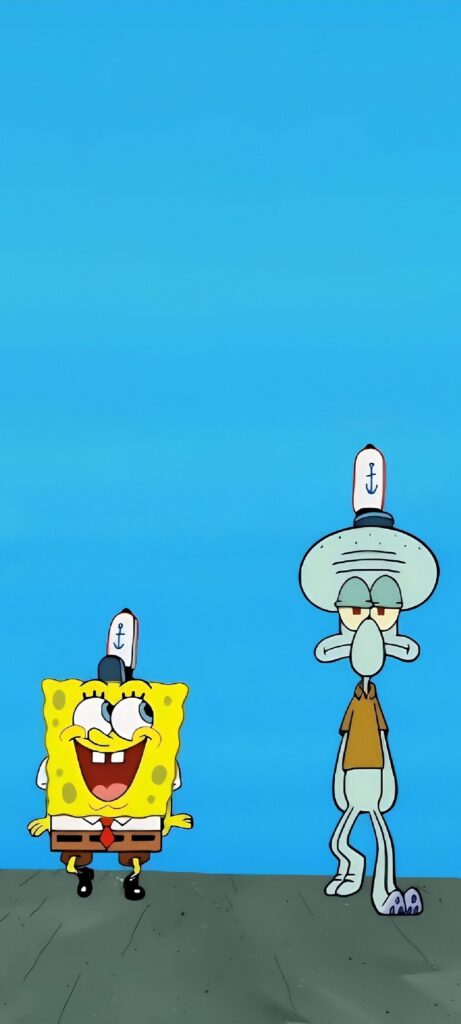 Spongebob and Squidward 4K Wallpaper