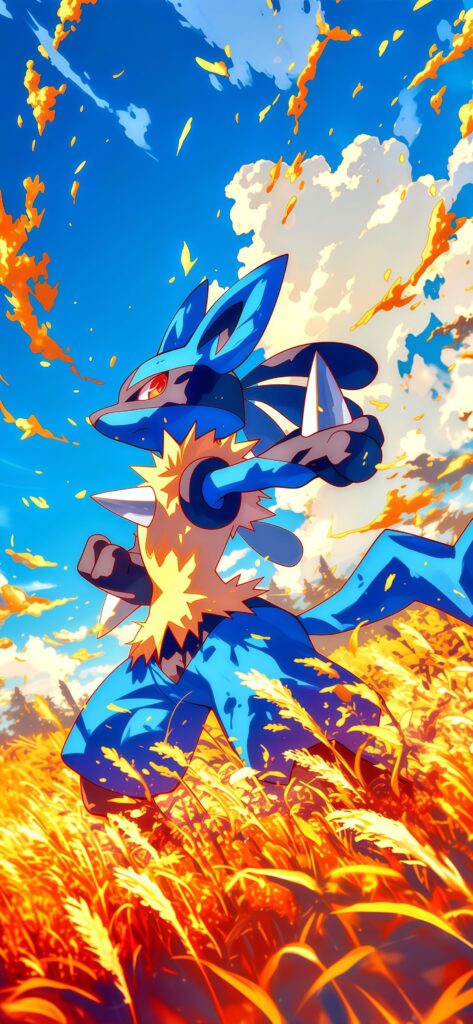 Lucario in Golden Field Wallpaper.jpg