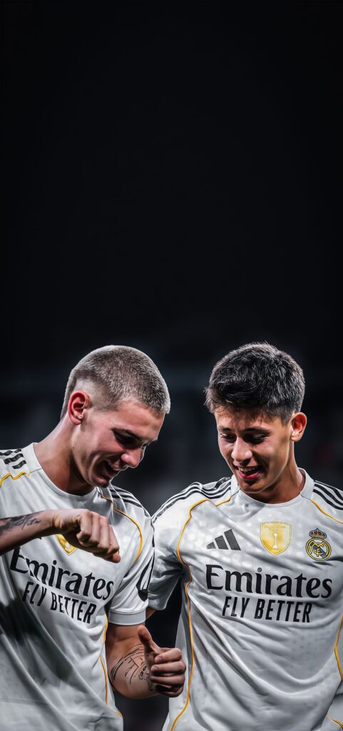 Nico Paz and Arda Güler Celebration Wallpaper