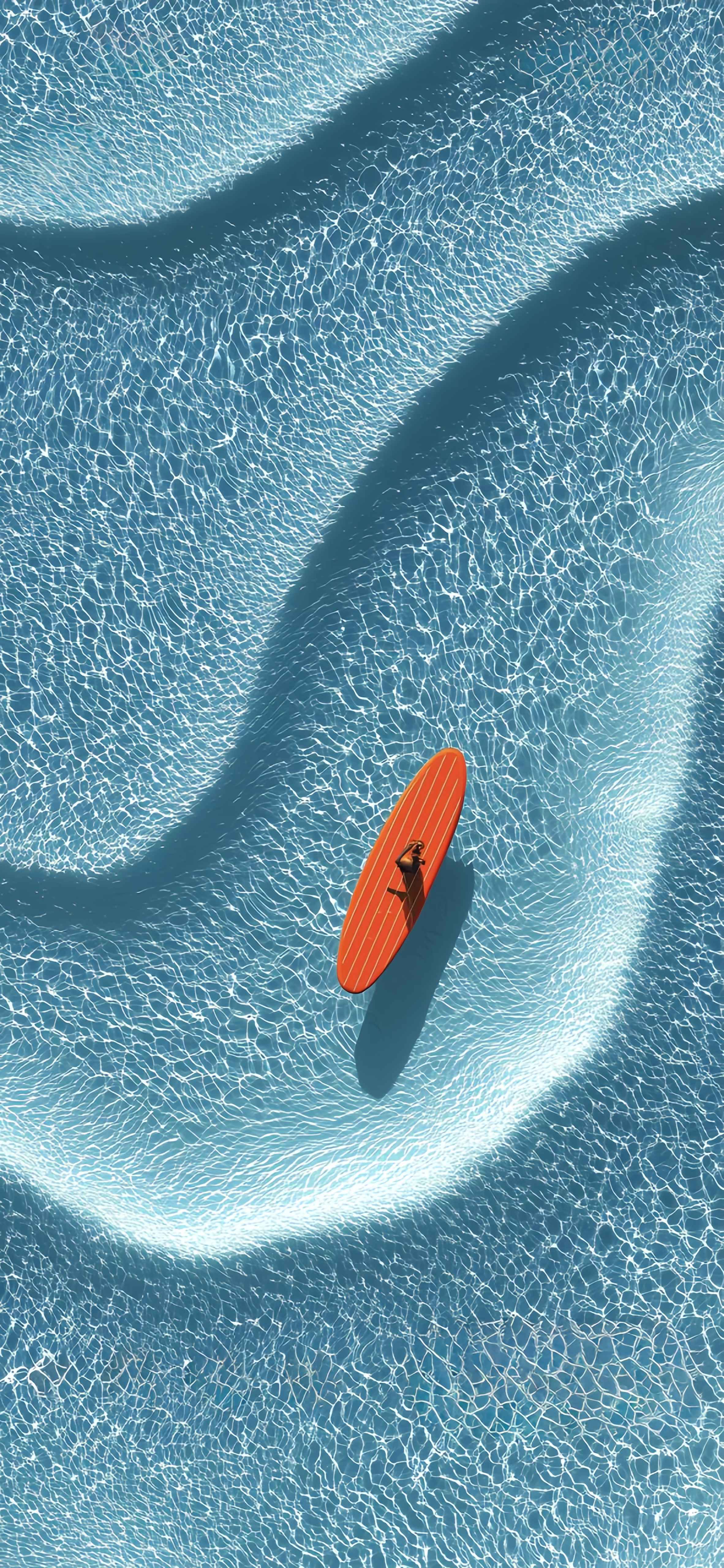 Abstract Aerial Paddleboard Pool Water Wallpaper