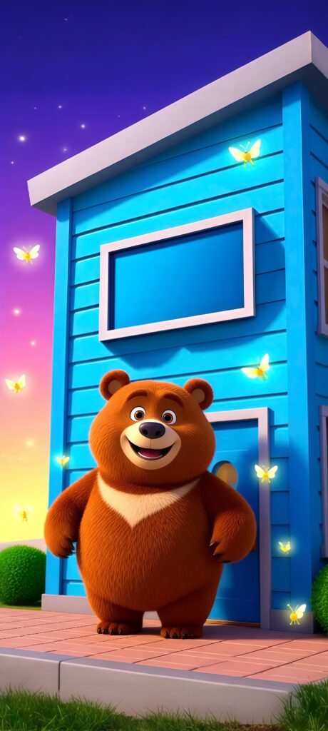 Adorable Cartoon Bear Wallpaper