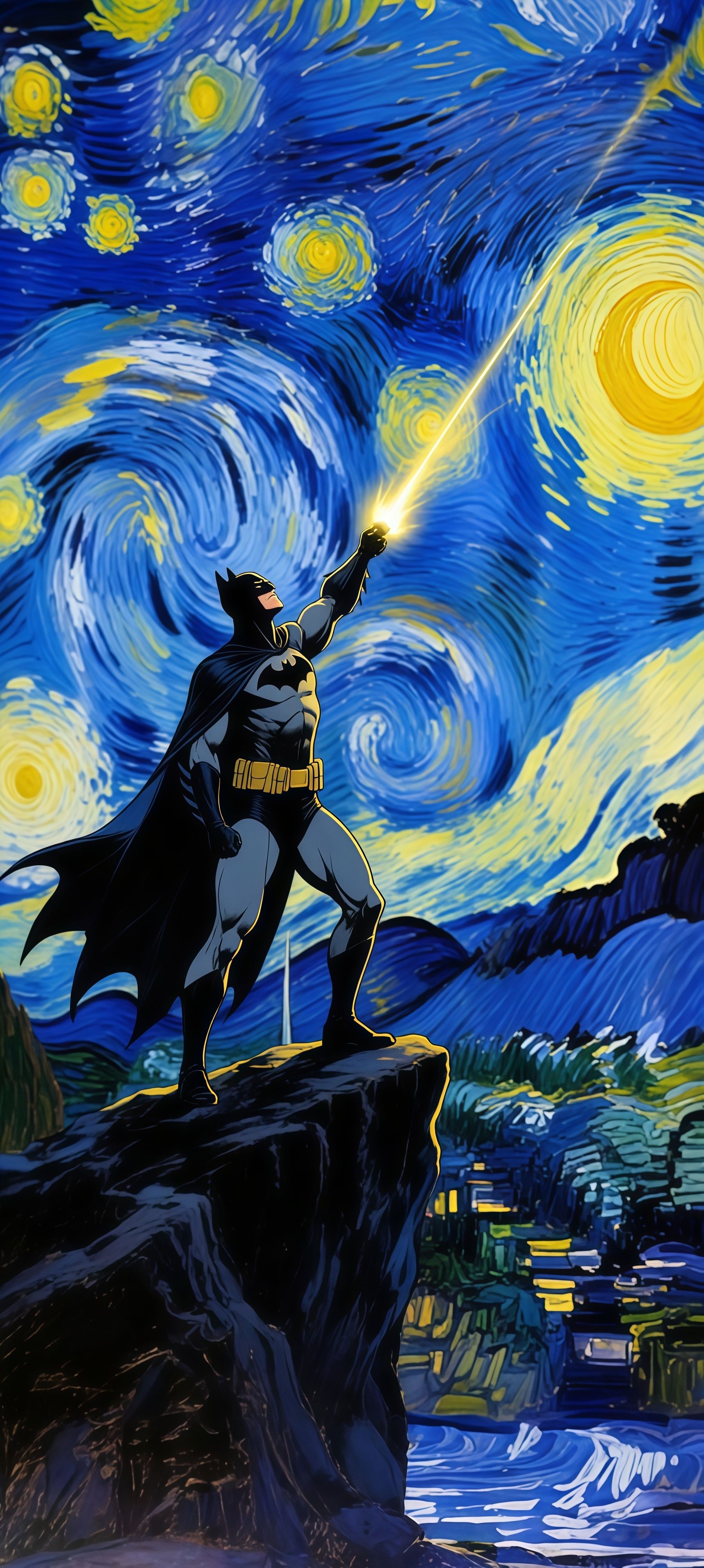 Batman Starry Night Wallpaper