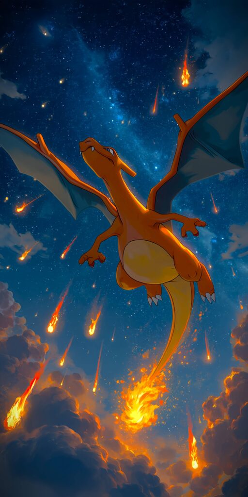 Charizard Flying Night Wallpaper