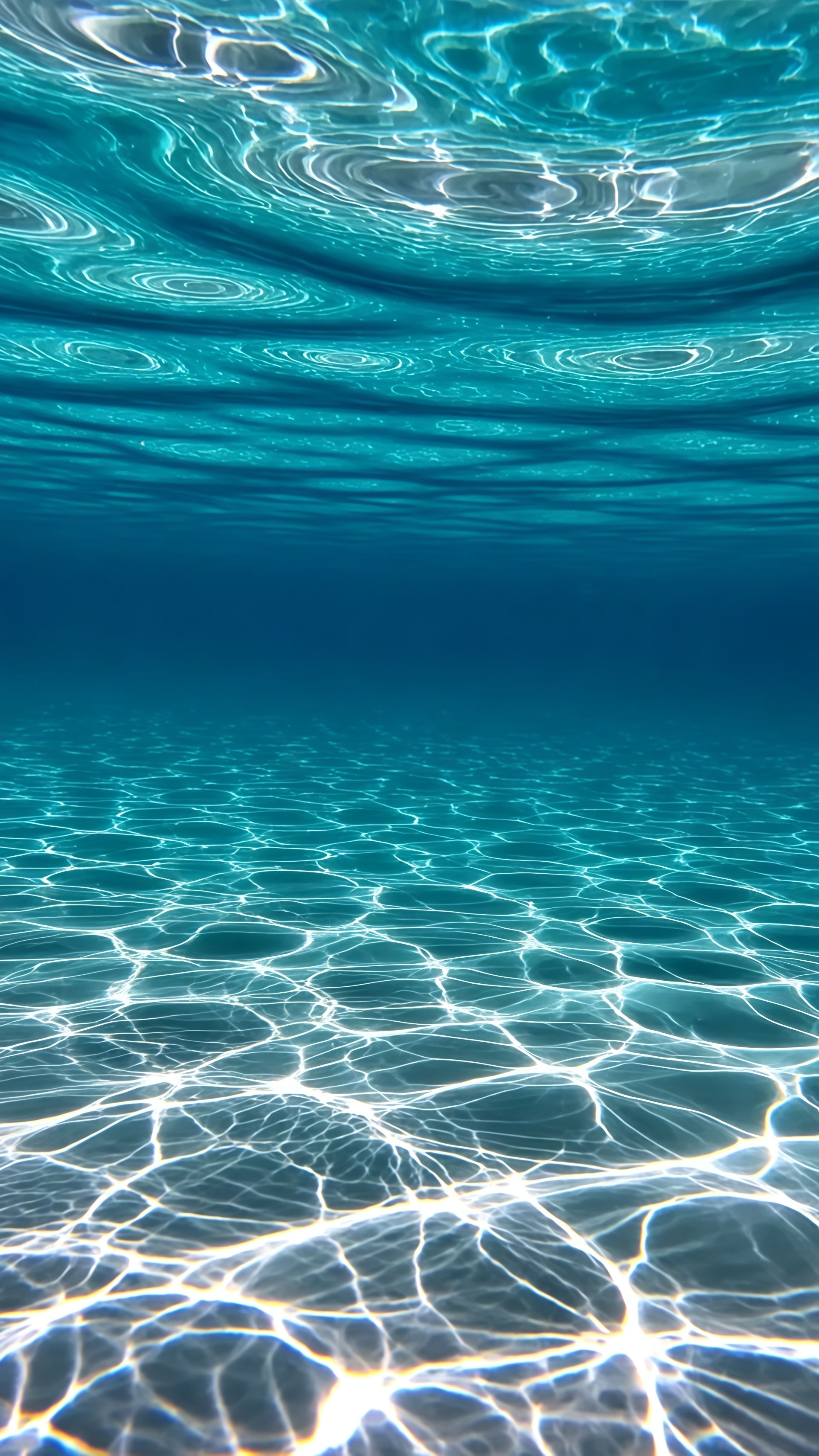 Clear Underwater Ocean Sun Light Rays Wallpaper