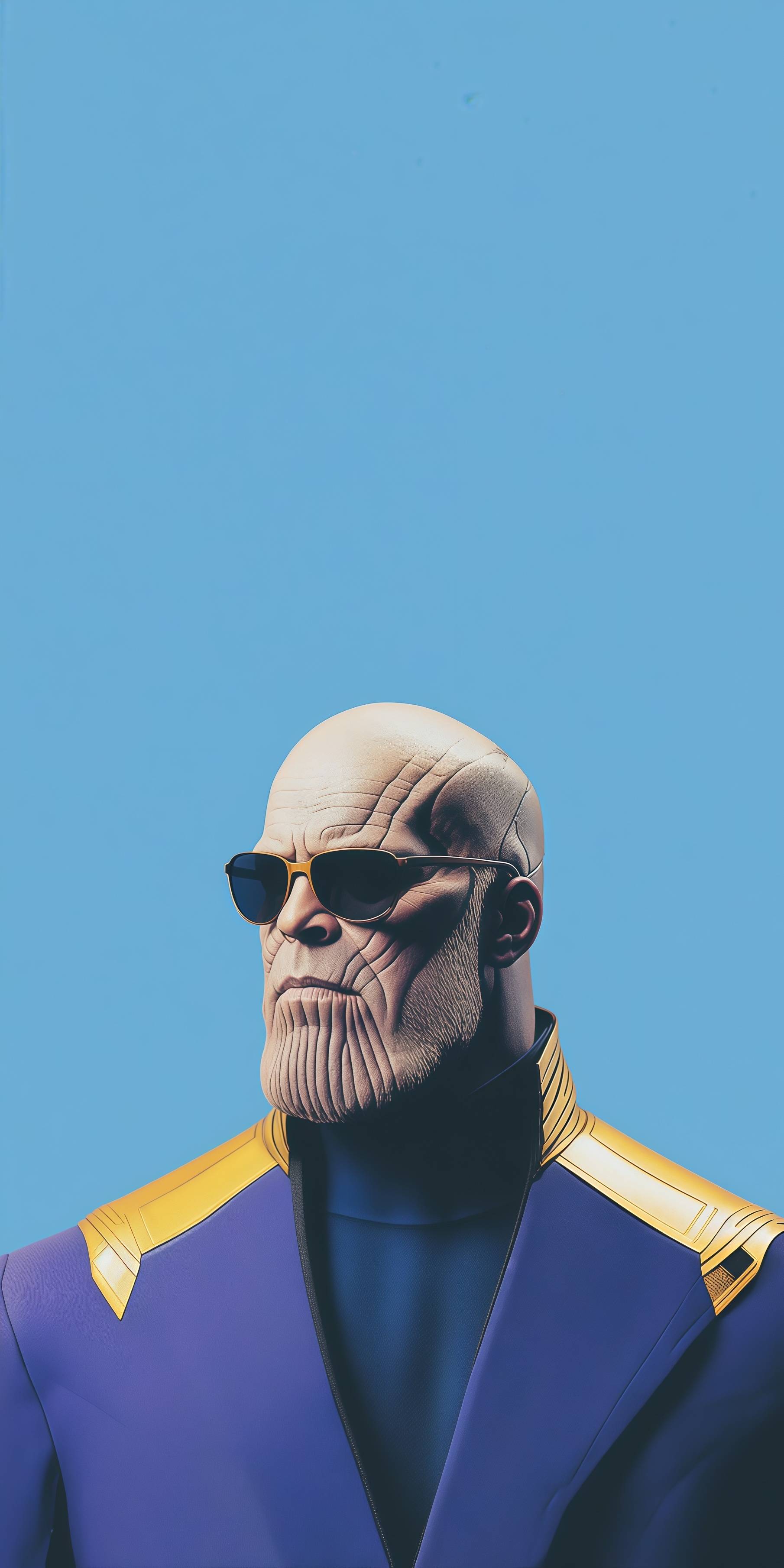 Cool Thanos Wearing Sunglasses Marvel Wallpaper