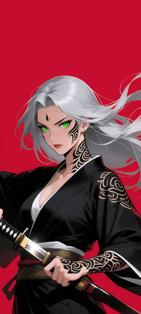 Female Samurai Warrior Tattoo Wallpaper