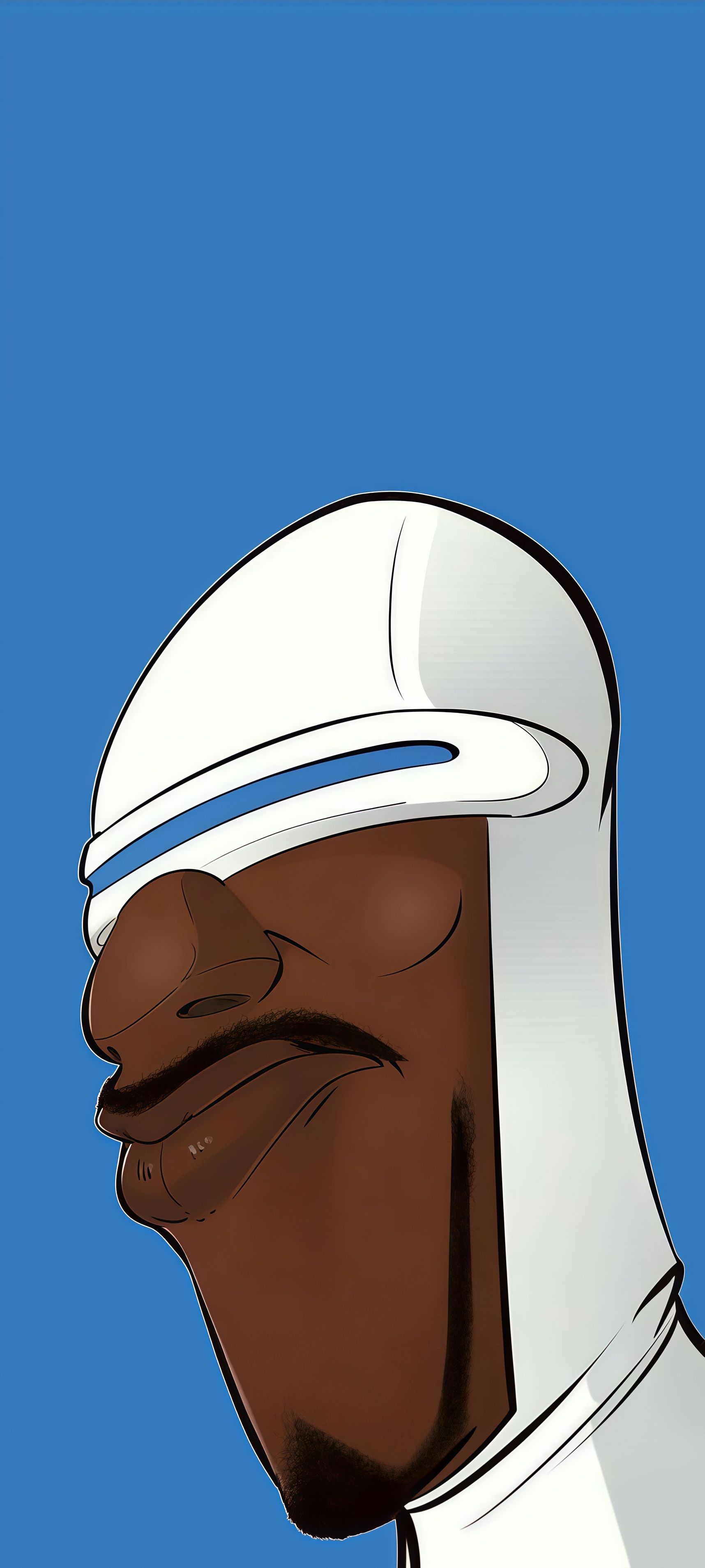 Frozone Minimalist Head Portrait Blue Wallpaper