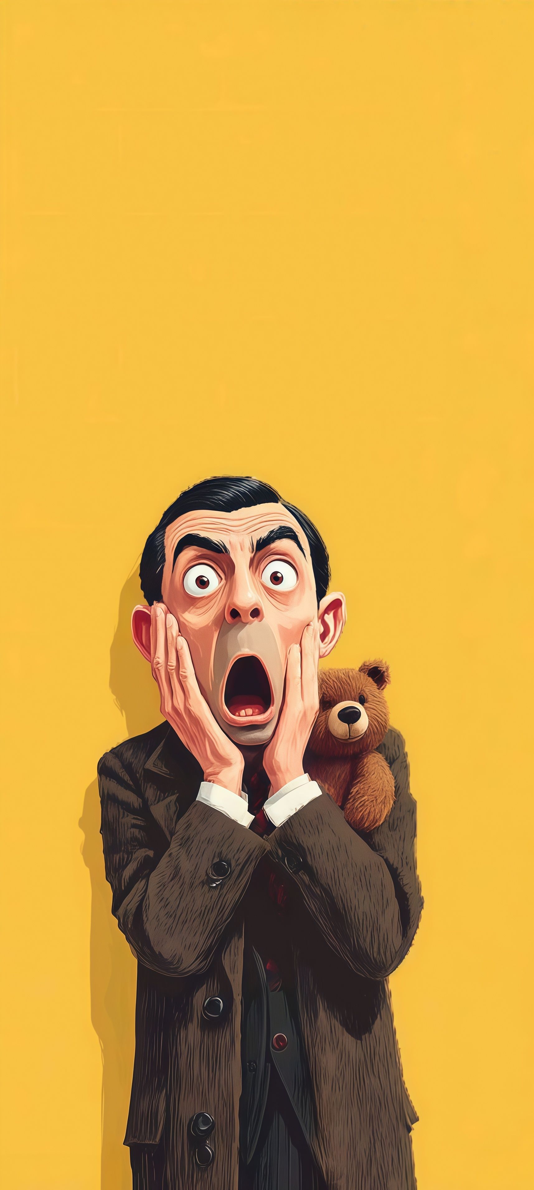 Funny Mr. Bean Cartoon Wallpaper
