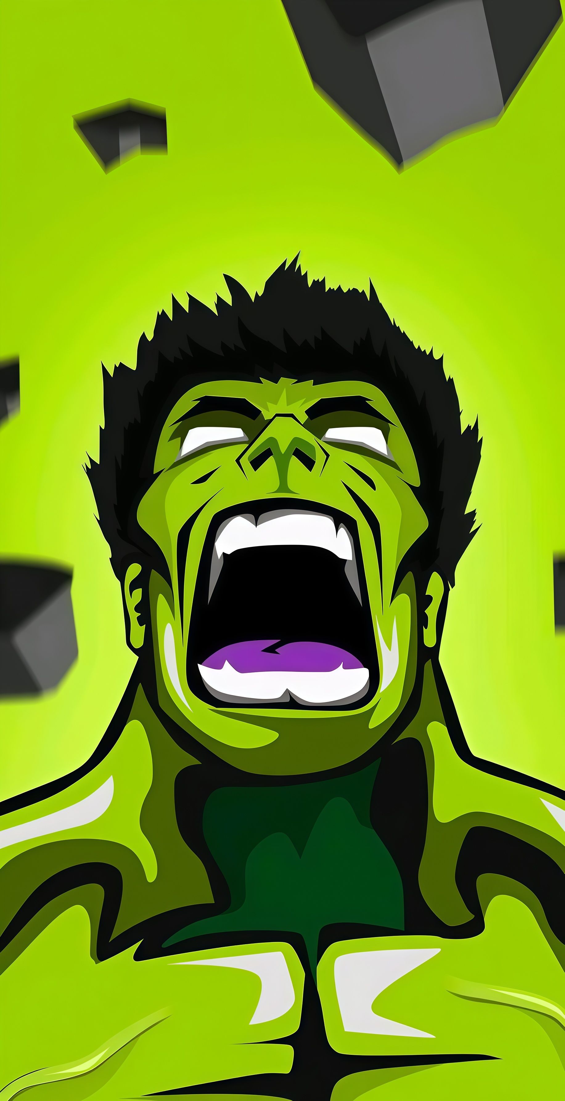 Green Hulk Intense Comic Art Wallpaper
