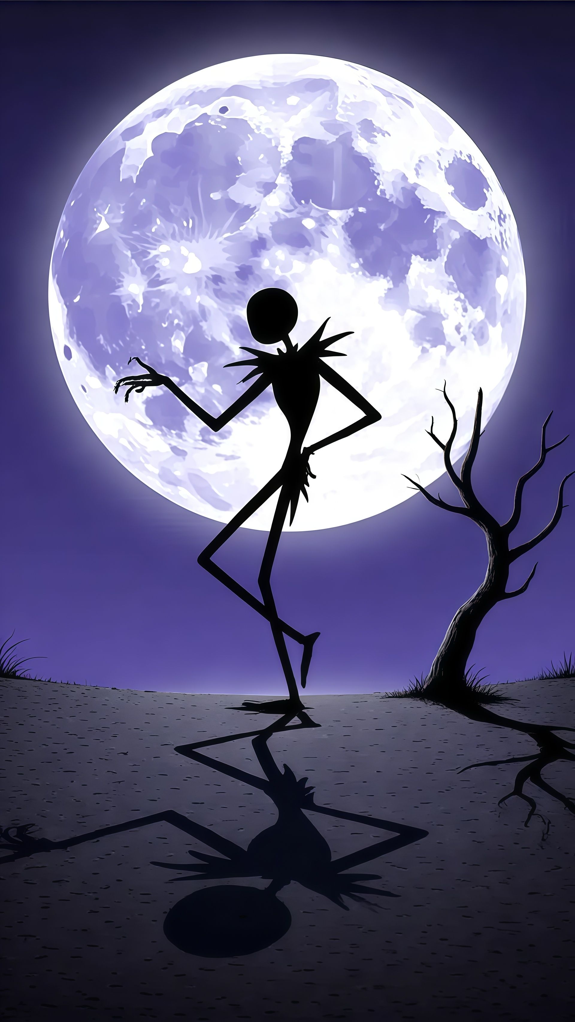 Jack Skellington Full Moon Silhouette Wallpaper