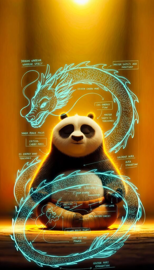 Kung Fu Panda Po Meditation Dragon Wallpaper