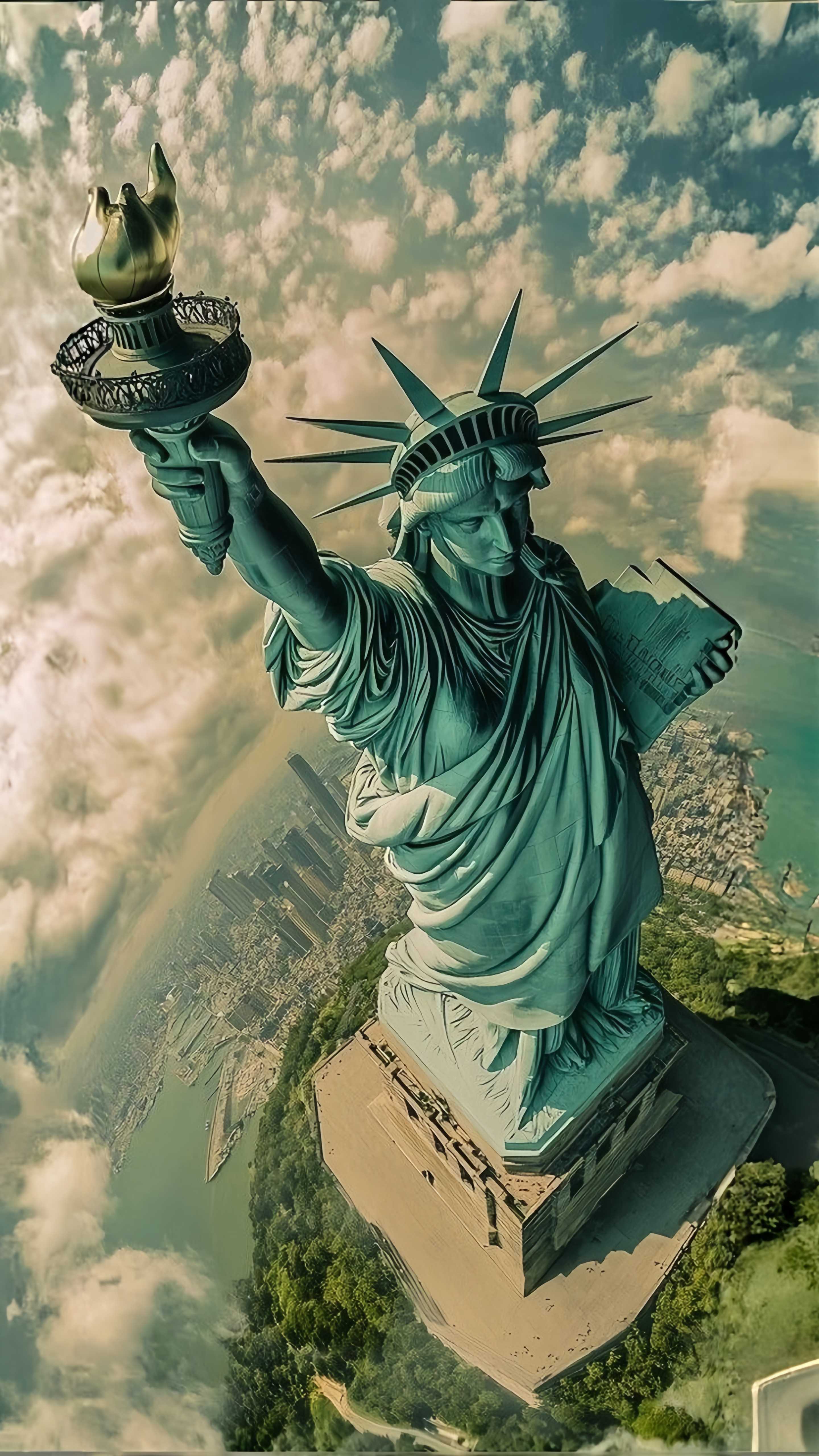 Statue of Liberty New York City Sky Wallpaper